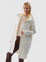 4F Parka miejska membrana 8000 damska - biała L. Białe kurtki sportowe damskie 4f, l, bez wzorów, z syntetyku, bez kaptura. W wyprzedaży za 249.99 zł.