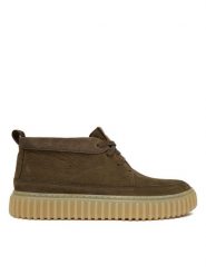 Clarks Trzewiki Torhill LaceHi 26183474 Khaki. Brązowe botki męskie Clarks, bez wzorów, z nubiku, bez zapięcia. Za 569.99 zł.