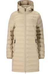 Długa lekka kurtka puchowa damska Whistler Froze. Brązowe kurtki damskie Whistler, l, bez wzorów, z materiału, z kapturem. Za 311.50 zł.