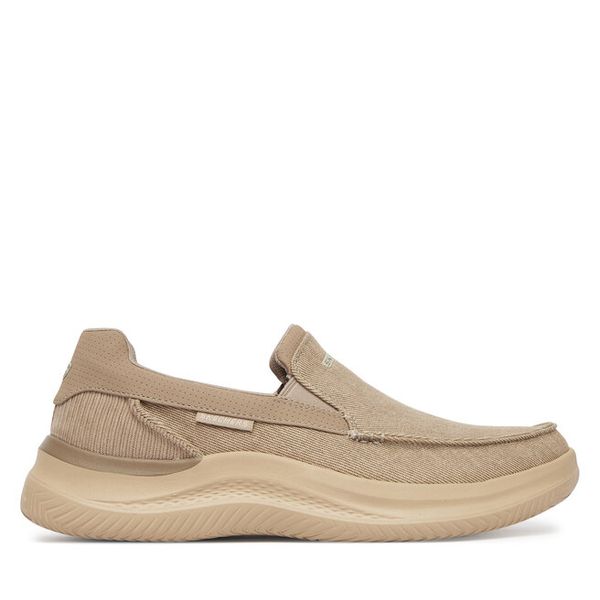 Półbuty Skechers. Brązowe półbuty na co dzień męskie Skechers, bez zapięcia. Za 229.99 zł.
