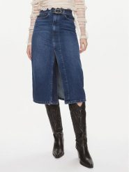 TWINSET Spódnica jeansowa 241TP2661 Granatowy Regular Fit. Niebieskie spódnice damskie Twinset, bez wzorów, z bawełny. Za 799.99 zł.