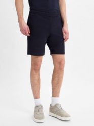 GUESS szorty dresowe o wąskim kroju Mężczyźni niebieski, 34. Niebieskie szorty męskie Guess, m, z aplikacjami, z bawełny. Za 139.95 zł.
