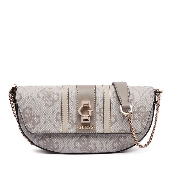 Torebka Guess. Brązowe torebki do ręki damskie Guess, z aplikacjami, wizytowe, bez dodatków. Za 309.99 zł.