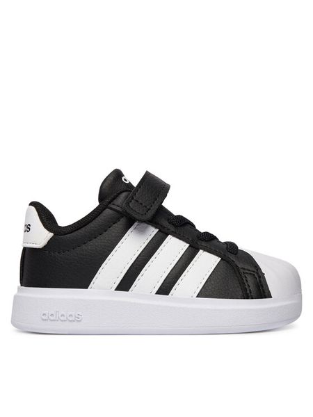 Adidas Sneakersy Streettalk JQ8605 Czarny. Czarne buty sportowe dziewczęce Adidas, bez wzorów, ze skóry, bez zapięcia. Za 179.99 zł.