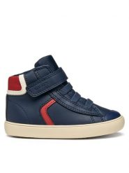 Geox Sneakersy B Gisli B461NA 054FU C0735 S Granatowy. Niebieskie buty sportowe chłopięce Geox, bez wzorów, ze skóry, bez zapięcia. Za 139.99 zł.
