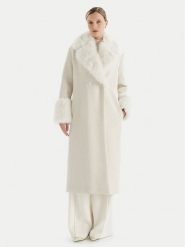 TWINSET Płaszcz zimowy 252TT2040 Écru Regular Fit. Płaszcze damskie Twinset, na zimę, bez wzorów, bez kaptura. Za 1,629.00 zł.