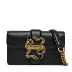 Torebka Just Cavalli. Czarne torebki do ręki damskie Just Cavalli, bez wzorów, wizytowe, bez dodatków. Za 519.99 zł.