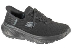 Buty sportowe Sneakersy damskie, Slip-Ins: Edgeride - Impression. Czarne obuwie sportowe damskie Skechers, bez wzorów, z materiału, trekkingowe. Za 299.99 zł.