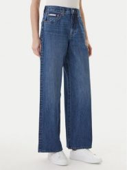 Calvin Klein Jeans Jeansy LV047F727G Granatowy Wide Leg. Niebieskie jeansy damskie Calvin Klein Jeans. Za 409.99 zł.