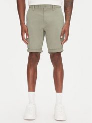 Tommy Jeans Szorty materiałowe Scanton DM0DM21950 Zielony Slim Fit. Zielone szorty męskie Tommy Jeans, m, bez wzorów, z bawełny. Za 189.99 zł.