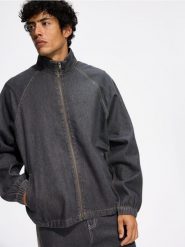 Kurtka jeansowa - szary. Szare kurtki męskie Reserved, l, bez wzorów, z denimu, bez kaptura. Za 169.99 zł.