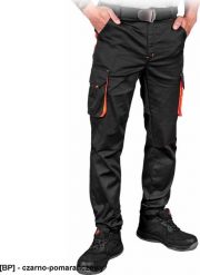 R.E.I.S. LAND-JOG-T - Elastyczne spodnie ochronne do pasa LAND-JOG męskie 62% poliester, 35% bawełna, 3% elastan 240 g/m2 - czarno-pomarańczowy 54. Brązowe spodnie materiałowe męskie R.E.I.S., m, bez wzorów, z bawełny. Za 89.28 zł.