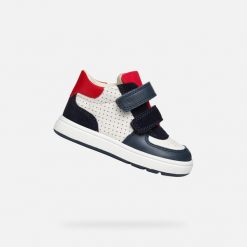 Buty GEOX B BIGLIA BOY Niebieski. Białe trekkingi męskie Geox, trekkingowe. Za 229.99 zł.