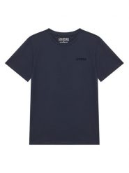 Guess T-Shirt L5YI39 K8HM4 Granatowy Regular Fit. Niebieskie t-shirty dla chłopców Guess, z aplikacjami, z bawełny, bez ramiączek. Za 69.99 zł.