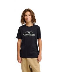 Koszulka z krótkim rękawem dla Chłopcy EV VISTA LOGO Czarny. Czarne t-shirty dla chłopców Quiksilver, bez wzorów, z bawełny, bez ramiączek. Za 74.99 zł.
