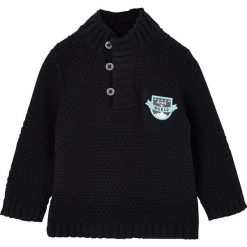 Bluza w kolorze czarnym. Czarne bluzy dla niemowląt Vertbaudet Boys, z aplikacjami, bez ramiączek, bez kaptura. W wyprzedaży za 42.95 zł.