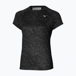 Koszulka do biegania damska Mizuno Graphic Trail Tee. Czarne koszulki sportowe damskie Mizuno, l, bez wzorów, z materiału, bez kołnierzyka, bez ramiączek, do biegania. Za 159.99 zł.