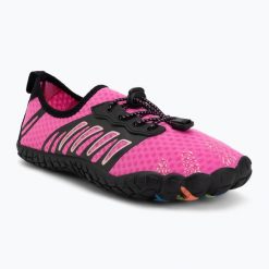 Buty do wody damskie AQUASTIC WS120. Czerwone obuwie sportowe damskie AQUASTIC, bez wzorów, z materiału, na fitness i siłownię. Za 99.99 zł.