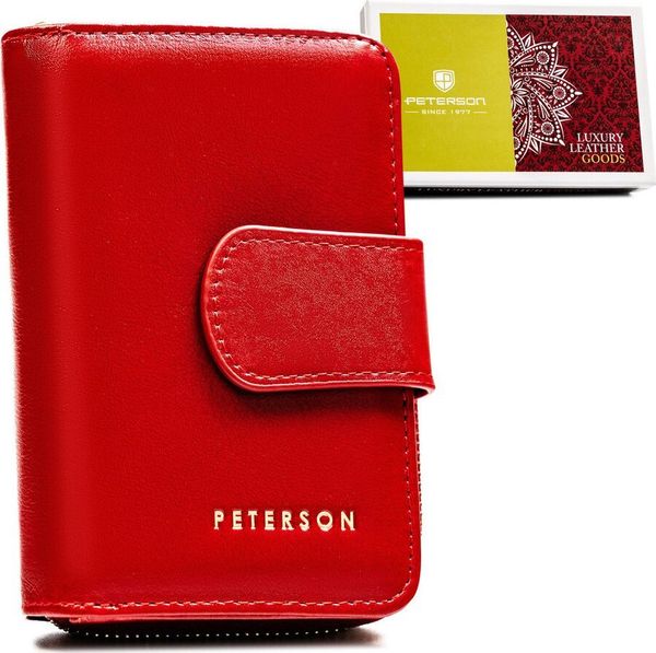 Peterson Skórzany damski portfel z ochroną RFID - Peterson NoSize. Brązowe portfele damskie Peterson, bez wzorów. Za 109.00 zł.