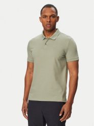 Calvin Klein Polo LV04LC254G Khaki Slim Fit. Brązowe koszulki polo męskie Calvin Klein, m, bez wzorów, z bawełny, bez ramiączek. Za 289.99 zł.