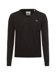 Gant sweter z dzianiny Mężczyźni czarny, M. Czarne swetry przez głowę męskie GANT, m, bez wzorów, z dzianiny, bez kołnierzyka. Za 429.95 zł.