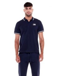Koszulka polo na co dzień na siłownię. Niebieskie koszulki polo męskie LEONE 1947 APPAREL, m, bez wzorów, biznesowe, bez ramiączek. Za 164.19 zł.