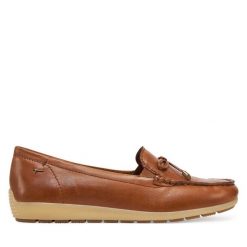 Mokasyny Tamaris. Brązowe mokasyny damskie Tamaris. Za 219.99 zł.