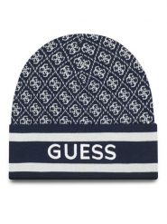 Guess Czapka W4BZ21 Z3JD2 Granatowy. Niebieskie rękawiczki damskie Guess, na zimę, z aplikacjami, z materiału. Za 179.99 zł.