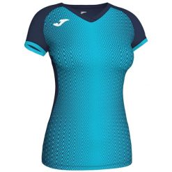 Koszulka do piłki nożnej damska Joma Supernova. Niebieskie koszulki sportowe damskie Joma, xs, bez wzorów, bez kołnierzyka, bez ramiączek, do piłki nożnej. W wyprzedaży za 78.65 zł.