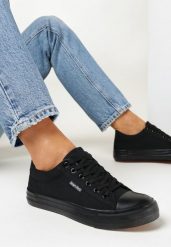 Czarne Trampki przed Kostkę Uptulle. Czarne trampki i tenisówki damskie Born2be, bez wzorów, eleganckie, przed kostkę, bez zapięcia. Za 44.99 zł.
