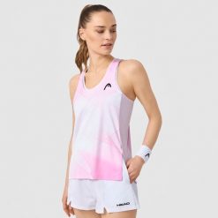 Top Head Spirit. Fioletowe koszulki sportowe damskie Head, bez wzorów, sportowe, bez kołnierzyka. W wyprzedaży za 207.00 zł.