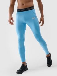 4F Legginsy treningowe szybkoschnące męskie - niebieskie 4XL. Niebieskie legginsy sportowe męskie 4f, m, bez wzorów, z dzianiny, na fitness i siłownię. W wyprzedaży za 49.99 zł.