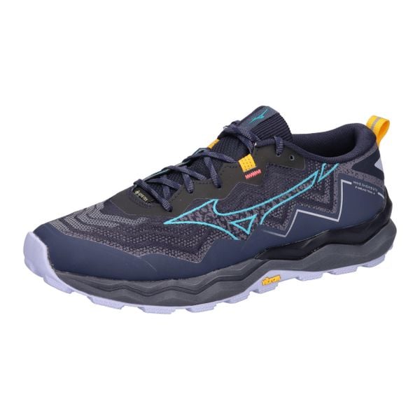 Buty do biegania męskie Mizuno Wave Daichi 9 GTX baritone blue/capri. Niebieskie buty sportowe męskie Mizuno, bez zapięcia, do biegania, mizuno wave. Za 519.99 zł.