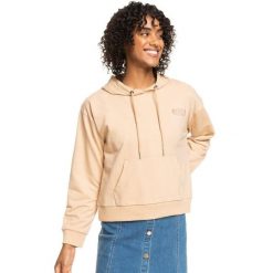 Bluza turystyczna damska Roxy Afternoon Hike. Brązowe bluzy damskie Roxy, bez wzorów, z bawełny, z kapturem. Za 172.70 zł.