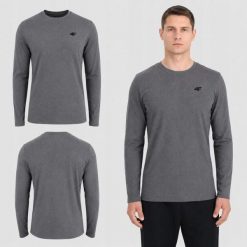 LONGSLEEVE MĘSKI 4F KOSZULKA BLUZKA Z DŁUGIM RĘKAWEM M M611. Białe koszulki sportowe męskie 4f, m, bez wzorów, z bawełny, bez kołnierzyka, bez ramiączek, na fitness i siłownię. Za 51.66 zł.