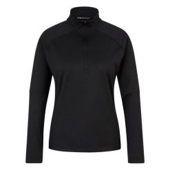 Bluza termoaktywna damska Ziener Jeane. Czarne bluzy sportowe damskie Ziener, bez wzorów, bez kaptura, narciarskie. Za 213.99 zł.
