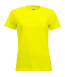 Clique New Classic-T Women Koszulka z bawełny – nowoczesny krój. Żółte t-shirty damskie CLIQUE, l, bez wzorów, z bawełny, klasyczne, bez kołnierzyka. Za 104.55 zł.