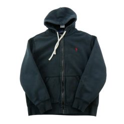 Second life - Bluza z kapturem męska klasycznego kroju - Stan dobry. Czarne bluzy sportowe męskie Ralph Lauren, l, bez wzorów, z kapturem. Za 234.96 zł.