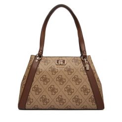 Torebka Guess. Brązowe torebki do ręki damskie Guess, z aplikacjami, klasyczne, bez dodatków. Za 719.99 zł.