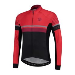 Bluza rowerowa męska Rogelli Hero z długim rękawem, czerwona. Czarne bluzy męskie Rogelli, m, bez wzorów, bez kaptura, rowerowe. W wyprzedaży za 410.00 zł.