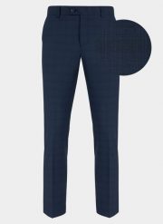 PAKO LORENTE – Granatowe spodnie garniturowe P21WF-6G-062-G. Eleganckie spodnie męskie Pako Lorente, m, bez wzorów, z elastanu, długie. Za 199.99 zł.