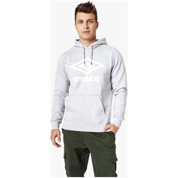 Umbro Bluza Fleece Large Logo Oh Hoodie , szary, rozmiar XL. Szare bluzy męskie Umbro, m, bez wzorów, z bawełny, bez kaptura. W wyprzedaży za 99.99 zł.