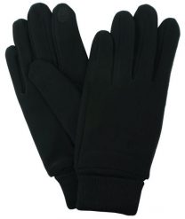 Sportowe Rękawiczki ze Ściągaczem - Czarne. Czarne rękawiczki męskie Em men's accessories, na jesień, bez wzorów, z poliesteru, sportowe. Za 99.00 zł.