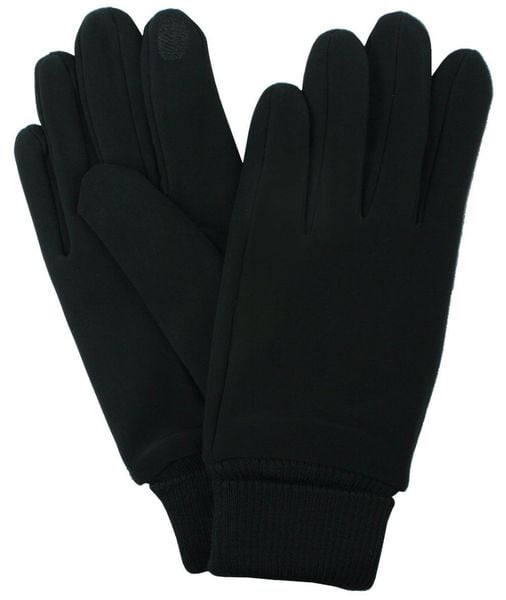 Sportowe Rękawiczki ze Ściągaczem - Czarne. Czarne rękawiczki męskie Em men's accessories, na jesień, bez wzorów, z poliesteru, sportowe. Za 99.00 zł.