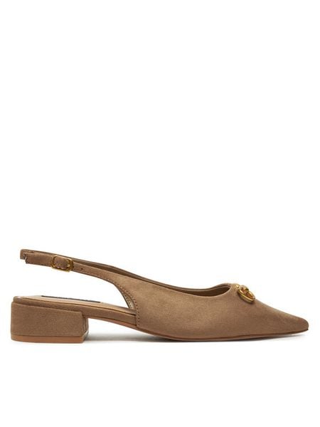 Nine West Sandały WFA2991-1 Beżowy. Brązowe sandały damskie Nine West, bez wzorów, z materiału, bez obcasa, na płaskiej podeszwie, bez zapięcia. Za 119.99 zł.