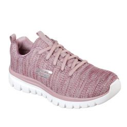 Buty do chodzenia damskie Skechers Twisted Fortune. Brązowe obuwie sportowe damskie Skechers, bez wzorów, z materiału, na fitness i siłownię. Za 249.00 zł.