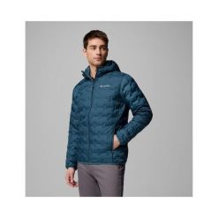 Kurtka puchowa Columbia Delta Ridge II Down Hooded Jacket - everblue S. Niebieskie kurtki męskie Columbia, na zimę, m, bez wzorów, z puchu, sportowe, bez kaptura. Za 511.29 zł.