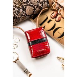 Portfel damski Peterson PTN PH33-3-RS czerwony. Czerwone portfele damskie Peterson, bez wzorów, ze skóry. Za 69.99 zł.