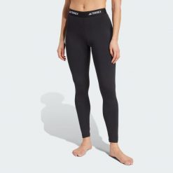 Legginsy bazowe Multi Synthetic Base Layer. Czarne legginsy damskie Adidas, uniwersalny, bez wzorów, trekkingowe, climacool (adidas). Za 219.00 zł.