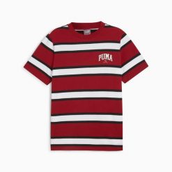 Puma Koszulka Squad Stripe Aop 68179313. Czerwone koszulki sportowe męskie Puma, l, bez wzorów, z bawełny, bez kołnierzyka, bez ramiączek. Za 91.99 zł.